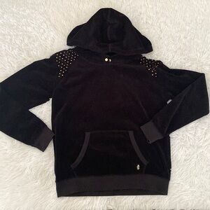 Juicy Couture black velvet hoodie